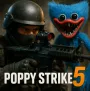 Poppy Strike 5 is a shooting game with horror elements. You will have to fight Huggy Wuggy and Kissy Missy to survive and escape from the haunted toy factory.

