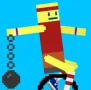 Unicycle Hero is a highly entertaining sports game. Your task is to control an athlete on a unicycle and participate in competitions such as javelin throw, shot put, and long jump.