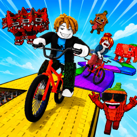 Get to the Brainrots on a Bike Obby