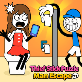 Thief Stick Puzzle: Man Escape